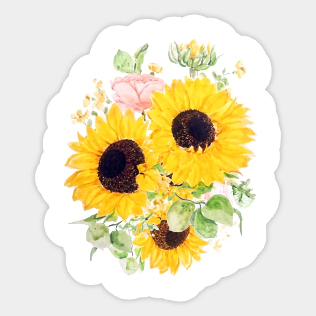 sunflower arrangement 2020 Sticker by colorandcolor